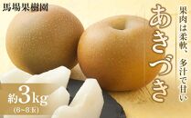 【馬場果樹園】梨「あきづき」約3kg（6～8玉入）9月中旬～順次発送