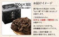 【定期便 全3回】 新潟県 南魚沼産 厳選 国産 黒 高級 舞茸 まいたけ 産地直送 700g 大平きのこ研究所