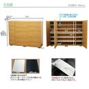 【ナチュラル】高級素材仕様&nbsp;シューズボックス&nbsp;幅120&nbsp;ロータイプ