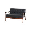 2Pソファ&nbsp;オスロ&nbsp;ブラック