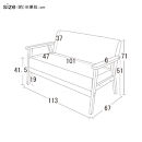 2Pソファ&nbsp;オスロ&nbsp;グレー