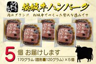 松阪牛ハンバーグ　デミグラスソース　１７０ｇ×５個セット