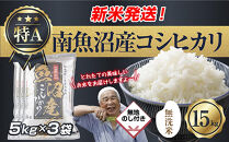 無地のし&nbsp;「無洗米」&nbsp;&nbsp;令和7年産&nbsp;新潟県&nbsp;南魚沼産&nbsp;コシヒカリ&nbsp;お米&nbsp;5kg×3袋&nbsp;計&nbsp;15kg&nbsp;精米済み（お米の美味しい炊き方ガイド付き）&nbsp;お米&nbsp;こめ&nbsp;白米&nbsp;こしひかり&nbsp;魚沼&nbsp;南魚沼&nbsp;南魚沼市&nbsp;新潟県産&nbsp;&nbsp;産地直送