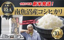 【新米発送】 令和6年産 新潟県 南魚沼産 コシヒカリ お米 5kg×6袋 計 30kg 精米済み（お米の美味しい炊き方ガイド付き） お米 こめ 白米 新米 こしひかり 食品 人気 おすすめ  魚沼 南魚沼 南魚沼市 新潟県産 新潟県 精米 産直 産地直送