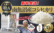 無地のし&nbsp;「無洗米」&nbsp;令和7年産&nbsp;新潟県&nbsp;南魚沼産&nbsp;コシヒカリ&nbsp;お米&nbsp;5kg×6袋&nbsp;計&nbsp;30kg&nbsp;精米済み（お米の美味しい炊き方ガイド付き）&nbsp;お米&nbsp;こめ&nbsp;白米&nbsp;こしひかり&nbsp;&nbsp;魚沼&nbsp;南魚沼&nbsp;南魚沼市&nbsp;新潟県産&nbsp;新潟県&nbsp;産地直送