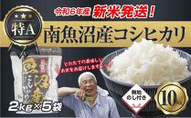 【新米発送】「無地のし」 令和6年産 新潟県 南魚沼産 コシヒカリ お米 2kg×5袋 計 10kg 精米済み（お米の美味しい炊き方ガイド付き） お米 こめ 白米 新米 こしひかり 食品 人気 おすすめ  魚沼 南魚沼 南魚沼市 新潟県産 新潟県 精米 産直 産地直送