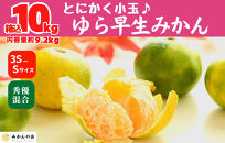 ゆら早生&nbsp;みかん&nbsp;小玉ちゃん&nbsp;箱込10kg&nbsp;(内容量&nbsp;9.2kg)&nbsp;3S～Sサイズ混合&nbsp;秀優混合&nbsp;有田みかん&nbsp;和歌山県産&nbsp;【みかんの会】［2026年10月下旬頃より順次発送予定］