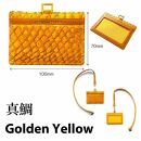 【Golden Yellow】Ocean Leather IDパスケース【マダイ】【ポイント交換専用】