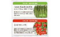 「香川県オリジナル品種さぬきのめざめ」と旬の野菜 定期便P
