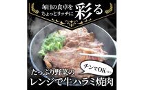 しゃぶまる特製 レンジで簡単牛ハラミ焼肉 250g×7食セット (総重量1,750g)野菜入り