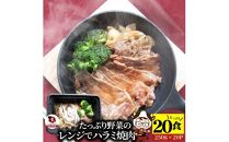 しゃぶまる特製 レンジで簡単牛ハラミ焼肉 250g×20食セット (総重量5kg)野菜入り