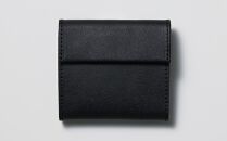 【KENTO HASHIGUCHI】コンパクト財布 ブラック（leather half wallet black）