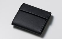 【KENTO HASHIGUCHI】コンパクト財布 ブラック（leather half wallet black）