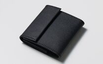 【KENTO HASHIGUCHI】コンパクト財布 ブラック（leather half wallet black）