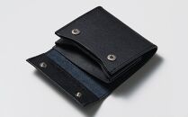 【KENTO HASHIGUCHI】コンパクト財布 ブラック（leather half wallet black）