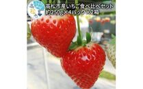 高松市産いちご食べ比べセット　約250g×4パック入り×2箱【2025-1月中旬～2025-5月中旬】