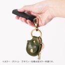 【ブラック(赤糸)】AirTagコインキーホルダー HUKURO 栃木レザー【小物 ファッション 人気 おすすめ 送料無料】