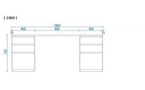 ※掲載保留※【大川家具】無垢材 システムデスク 幅1800mm テーブル パソコンデスク 子供机 勉強机 学習机 書斎デスク HM-HM ウォールナット 天然木 モダン 国産 無垢材 高級感【設置付き】