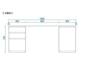 ※掲載保留※【大川家具】無垢材 システムデスク 幅1800mm テーブル パソコンデスク 子供机 勉強机 学習机 書斎デスク HM-TMR ウォールナット 天然木 モダン 国産 無垢材 高級感【設置付き】