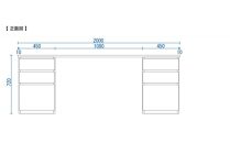 ※掲載保留※【大川家具】無垢材 システムデスク 幅2000mm テーブル パソコンデスク 子供机 勉強机 学習机 書斎デスク HM-HM ウォールナット 天然木 モダン 国産 無垢材 高級感【設置付き】