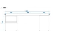 ※掲載保留※【大川家具】無垢材 システムデスク 幅2000mm テーブル パソコンデスク 子供机 勉強机 学習机 書斎デスク HO-TMR ウォールナット 天然木 モダン 国産 無垢材 高級感【設置付き】