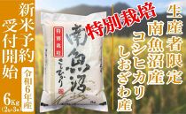 【新米予約・令和6年産】精米6Kg 【特別栽培】生産者限定 南魚沼しおざわ産コシヒカリ