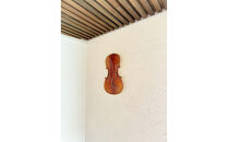 バイオリン職人が手掛けた“本物の“バイオリン時計【オモテ板使用】（壁掛けタイプ）