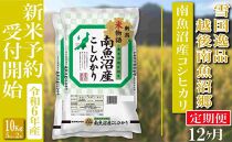 【新米予約・令和6年産】定期便 精米10Kg×全12回 越後南魚沼郷 南魚沼産コシヒカリ