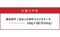 【A4～A5等級】希少部位をお試し! おおいた和牛 ミスジ ステーキ 100g×2枚 （合計200g）_2437R