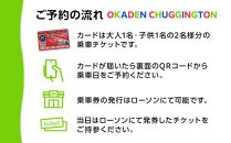 おかでんチャギントン 乗車券（大人1人・子ども1人）カード 1枚