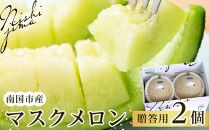 【お中元/熨斗あり】高知県南国市産／贈答用マスクメロン（2個）【お中元 ギフト メロン マスクメロン フルーツ 果物 くだもの 食品 デザート 高評価 厳選 高級 ギフト 贈り物 人気 おすすめ 】