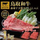 【4か月定期便】鳥取和牛赤身すき焼きしゃぶしゃぶ用1kg(500g×2) 1195