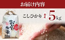 【令和6年産新米】こしひかり 5kg（農薬・化学肥料不要）9月より順次発送