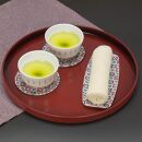 友禅和紙おしぼりトレー&nbsp;5枚セット&nbsp;花入り格子&nbsp;タツクラフト&nbsp;【Tk30】