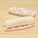 友禅和紙おしぼりトレー&nbsp;5枚セット&nbsp;スプリングリーフ&nbsp;ピンク&nbsp;タツクラフト&nbsp;【Tk38】