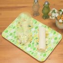 友禅和紙おしぼりトレー&nbsp;5枚セット&nbsp;オータムリーフ&nbsp;イエロー&nbsp;タツクラフト&nbsp;【Tk40】