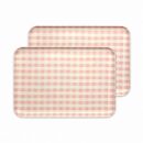 【ピンク2枚組】ST&nbsp;ランチョン&nbsp;トレー&nbsp;L&nbsp;39cm&nbsp;ミルキー&nbsp;チェック&nbsp;タツクラフト&nbsp;【Tk98】