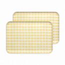 【イエロー2枚組】ST&nbsp;ランチョン&nbsp;トレー&nbsp;L&nbsp;39cm&nbsp;ミルキー&nbsp;チェック&nbsp;タツクラフト&nbsp;【Tk99】