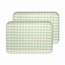 【グリーン2枚組】ST&nbsp;ランチョン&nbsp;トレー&nbsp;L&nbsp;39cm&nbsp;ミルキー&nbsp;チェック&nbsp;タツクラフト&nbsp;【Tk100】