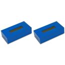 ティッシュBOX&nbsp;カラー&nbsp;ブルー&nbsp;2個組&nbsp;タツクラフト&nbsp;【Tk120】