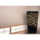 蒔絵調&nbsp;ダストボックス&nbsp;M角&nbsp;6.7L&nbsp;桜ブラック&nbsp;タツクラフト&nbsp;【Tk139】