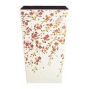 蒔絵調&nbsp;ダストボックス&nbsp;M角&nbsp;6.7L&nbsp;桜ホワイト&nbsp;タツクラフト&nbsp;【Tk140】