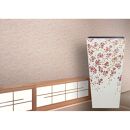 蒔絵調&nbsp;ダストボックス&nbsp;M角&nbsp;6.7L&nbsp;桜ホワイト&nbsp;タツクラフト&nbsp;【Tk140】