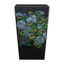 蒔絵調&nbsp;ダストボックス&nbsp;M角&nbsp;6.7L&nbsp;紫陽花ブラック&nbsp;タツクラフト&nbsp;【Tk141】