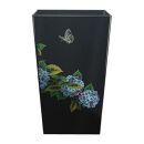 蒔絵調&nbsp;ダストボックス&nbsp;M角&nbsp;6.7L&nbsp;紫陽花ブラック&nbsp;タツクラフト&nbsp;【Tk141】