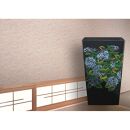 蒔絵調&nbsp;ダストボックス&nbsp;M角&nbsp;6.7L&nbsp;紫陽花ブラック&nbsp;タツクラフト&nbsp;【Tk141】