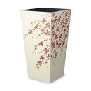 蒔絵調&nbsp;ダストボックス&nbsp;L角&nbsp;9.5L&nbsp;桜ホワイト&nbsp;タツクラフト&nbsp;【Tk148】