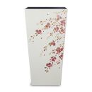 蒔絵調&nbsp;ダストボックス&nbsp;L角&nbsp;9.5L&nbsp;桜ホワイト&nbsp;タツクラフト&nbsp;【Tk148】