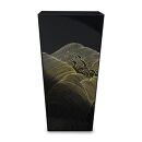 蒔絵調&nbsp;ダストボックス&nbsp;L角&nbsp;9.5L&nbsp;波ブラック&nbsp;タツクラフト&nbsp;【Tk149】