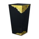 蒔絵調&nbsp;ダストボックス&nbsp;L角&nbsp;9.5L&nbsp;金雲ブラック&nbsp;タツクラフト&nbsp;【Tk151】